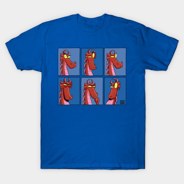 Six dubious faces T-Shirt by Slack Wyrm